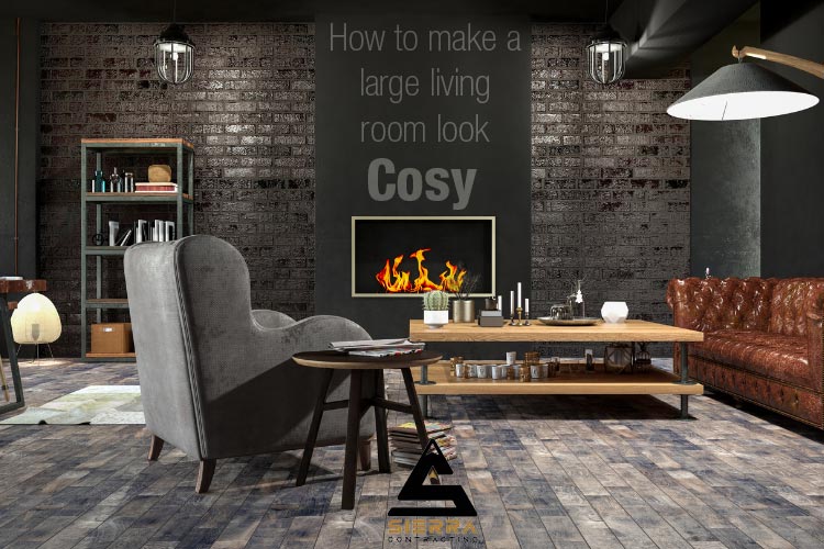 make a large living room look COSY