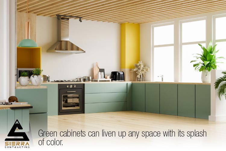 Green cabinets future trends in kitchen cabinets