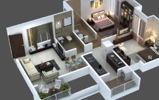 2 bhk flat interior design