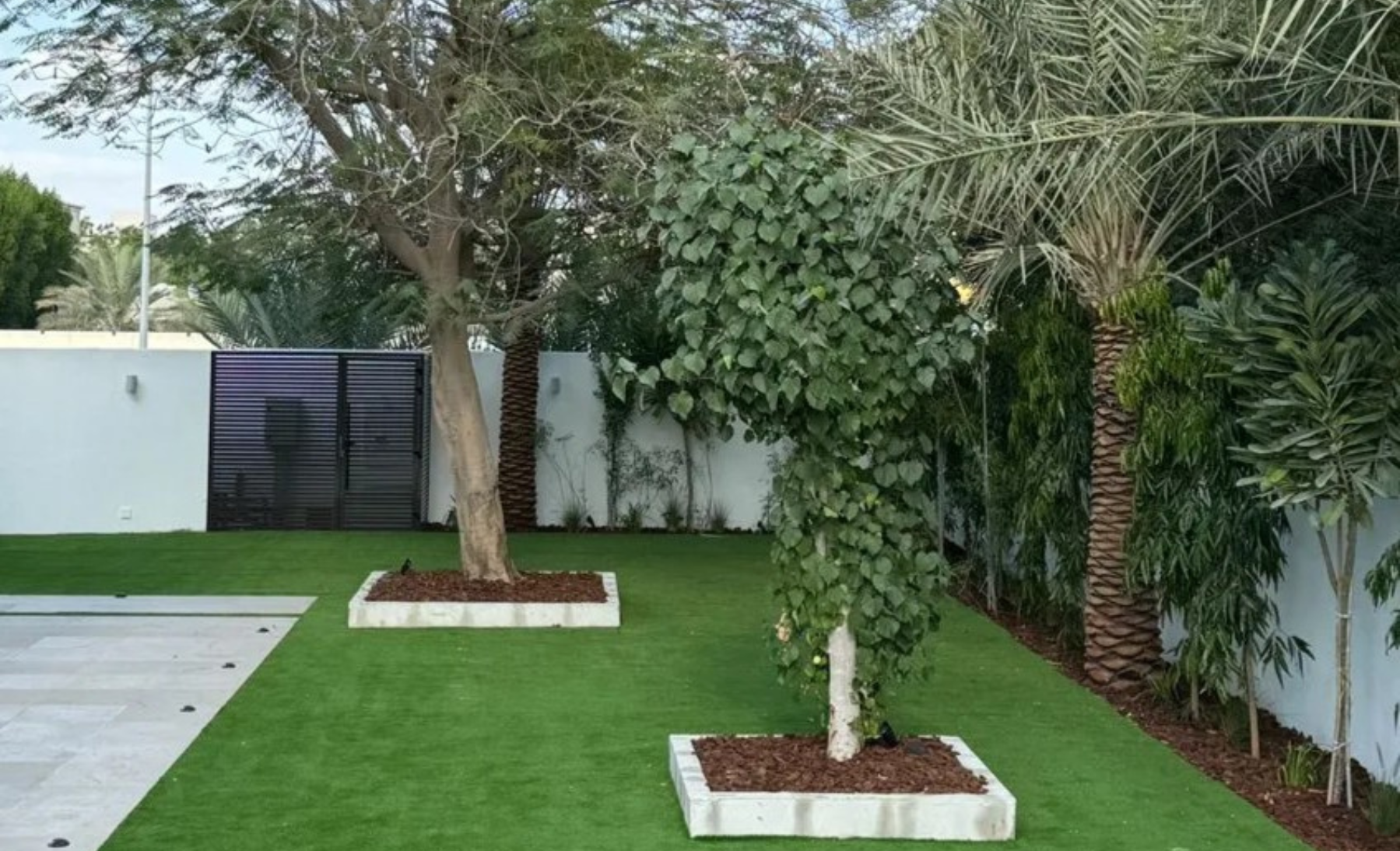 after green landscape