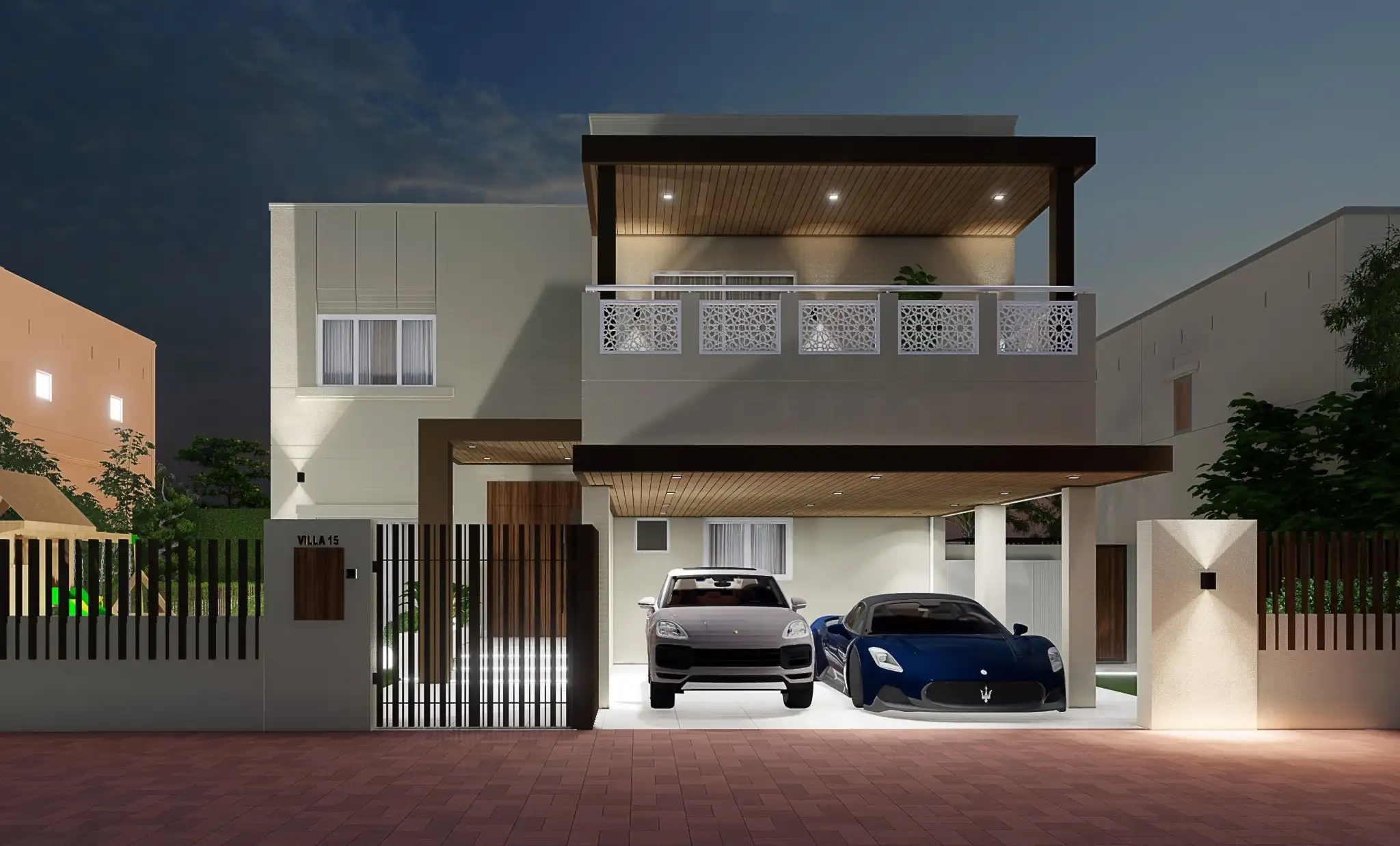 villa-exterior-night