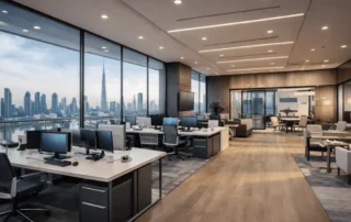Modern commercial office interior in Dubai