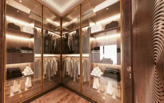 Modern luxury custom wardrobe in Dubai bedroom