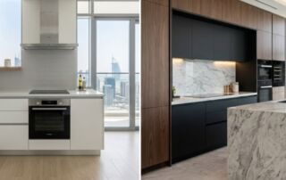 Custom joinery kitchen in a Dubai apartment