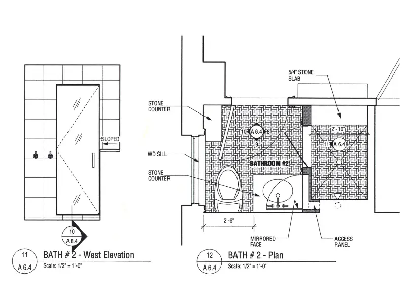 Bathroom planning for villa renovation