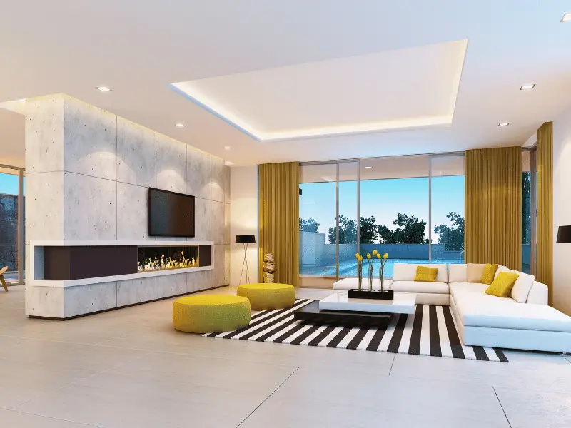 Living room interior in dubai villa - sofa-couch-table
