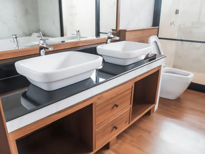 sanitary ware black and white